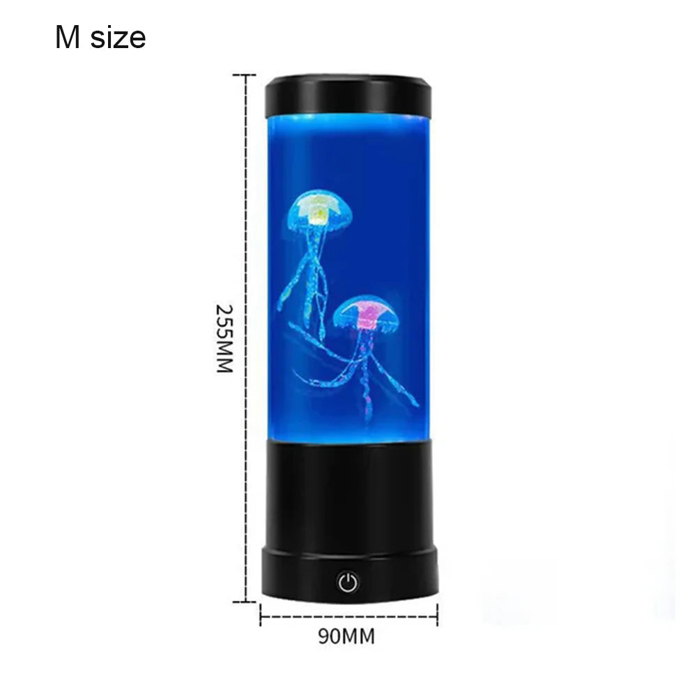 Jellyfish Lamp LED Night Light Remote Control Color Changing Home Decoration Lights Aquarium Birthday Gift for Kids USB Charging