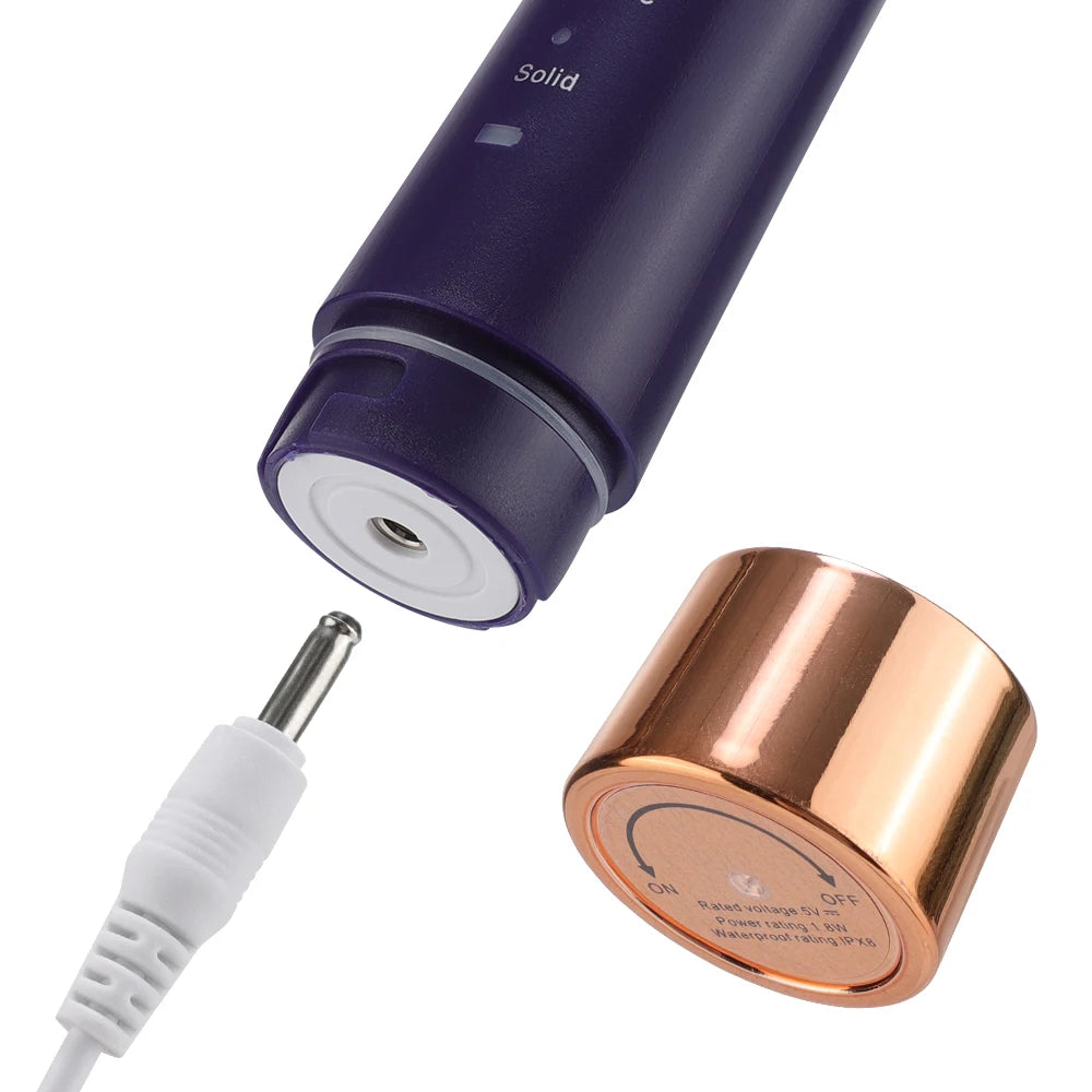 Ultrasonic Electric Toothbrush for Adults USB Rechargeable 5 Modes with 4 Toothbrush Heads IPX7 Waterproof Travel Toothbrush