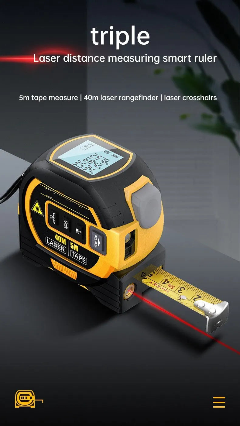 3 In 1 Laser Rangefinder 40 M / 60 M Distance Measurement With Backlit Display Rangefinder Scale Area / Distance Rechargeable