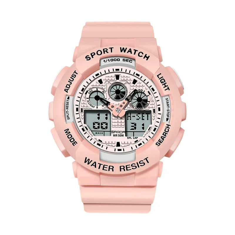 Sport Watch Men Luxury Double Time Electrconi Watches Women's Wristwatch Fashion Shockproof Stopwatch Military Sports Clock