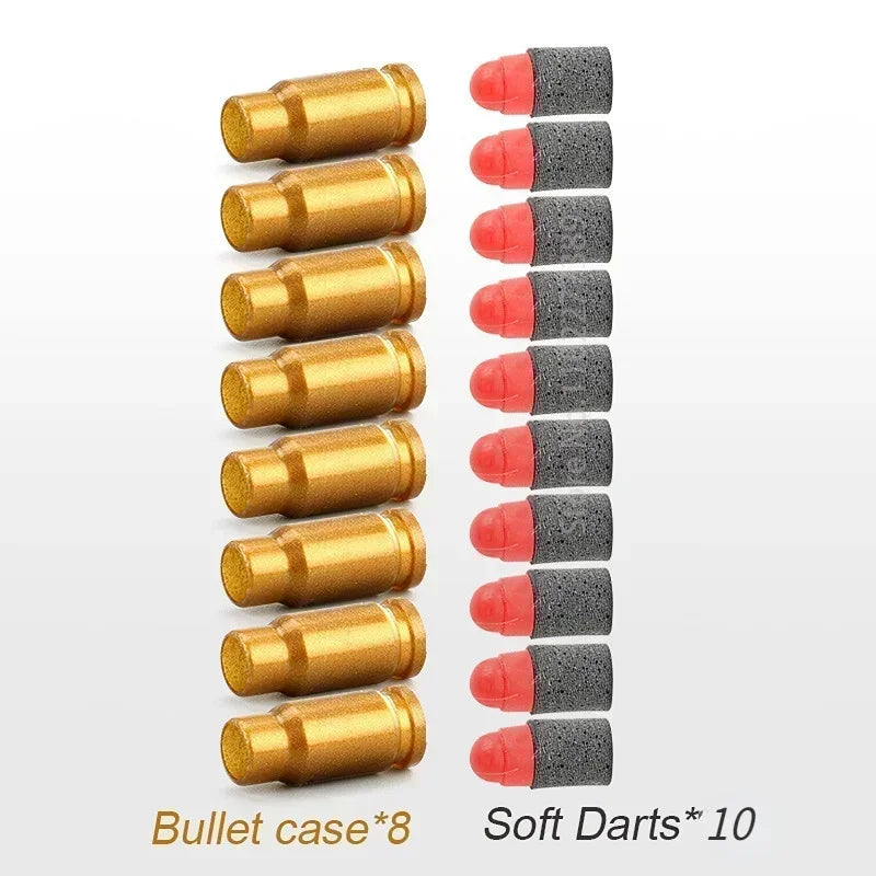 Mechanical Automatic Desert Eagle Toy Guns Shell Ejection Airsoft Pistol Continuous Firing Soft Bullet for Children Shooting
