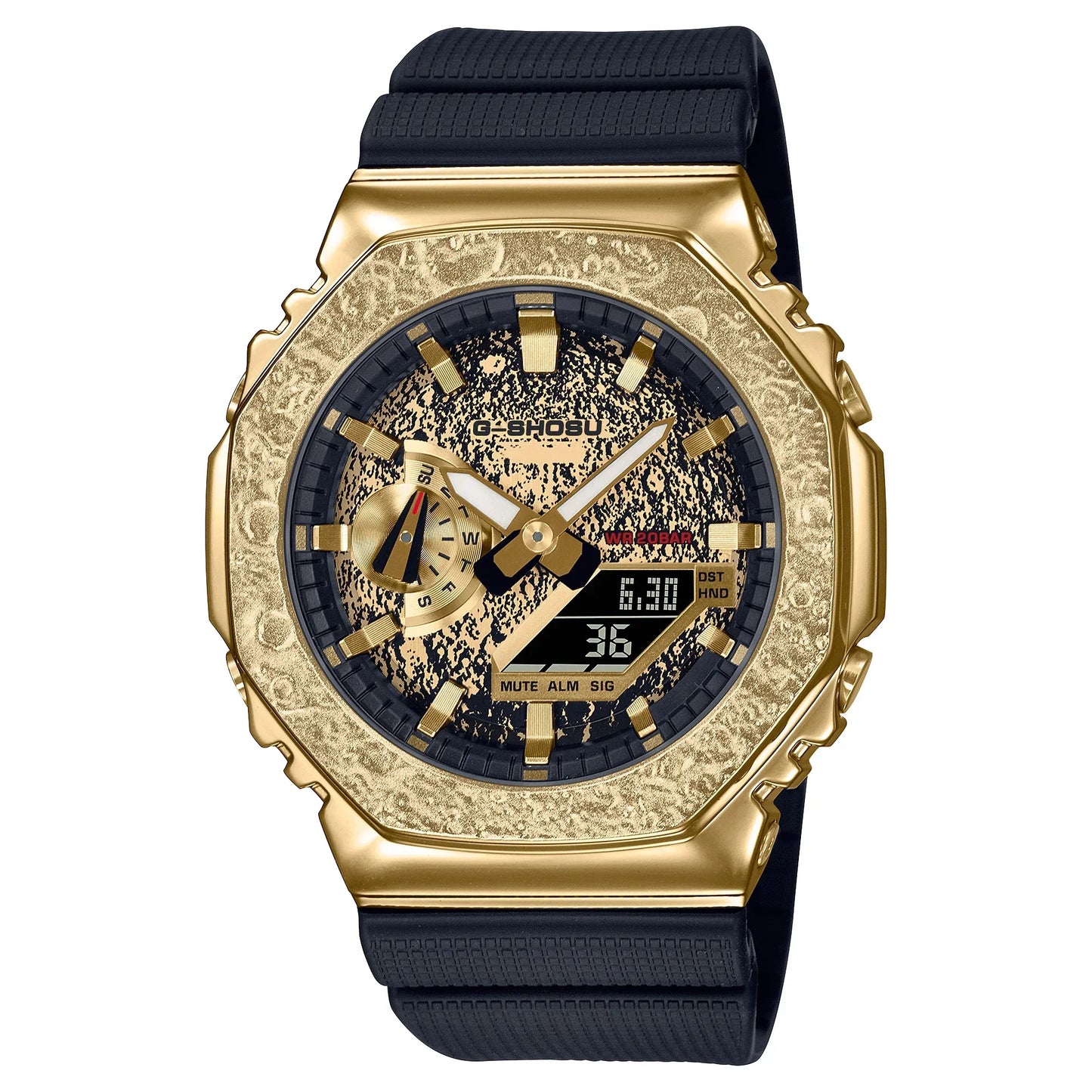 Unisex Sports Electronic Watch Alloy Dial World Time Full Function LED Dual Display Auto Light Shockproof