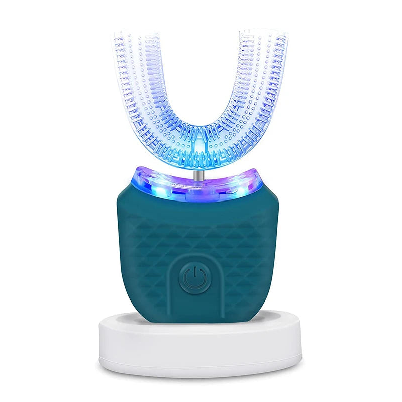 Ultrasonic Electric Toothbrush U-shaped Adult Automatic Toothbrush 360° Full Mouth Whitening Wireless Charging Waterproof Brush