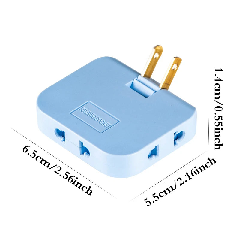 EU Plug 180 Degree Rotatable Socket Converter 3 In 1 US Extension Plug Multi-Plug Mini Slim Wireless Outlet Adapter Sockets
