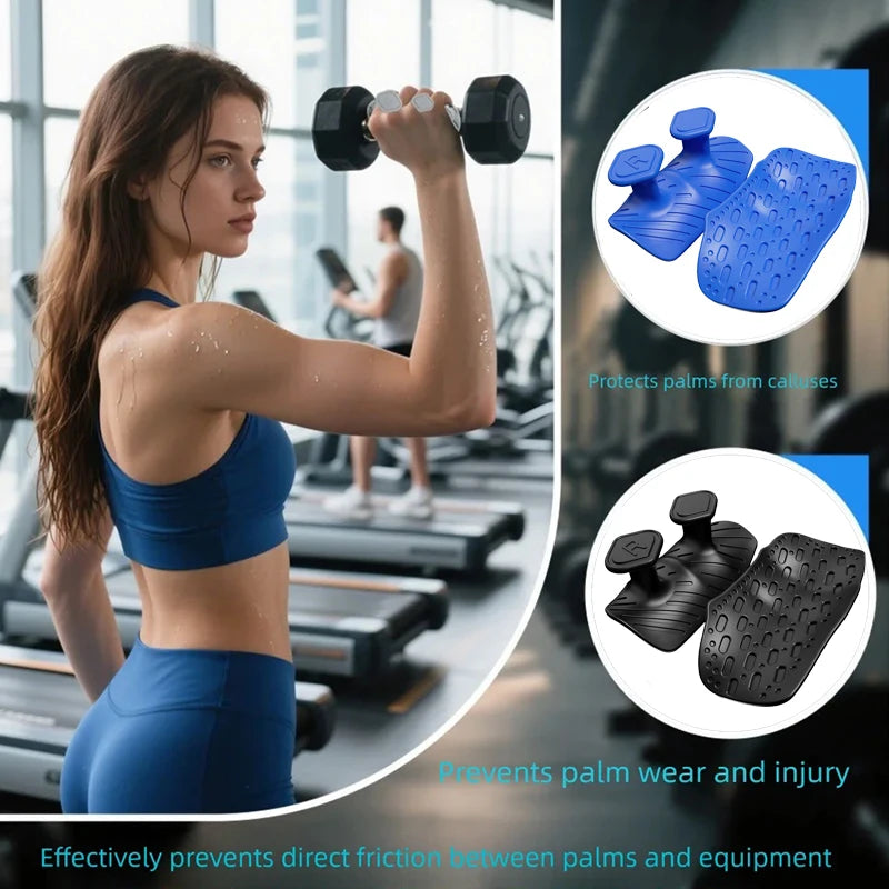 Cowhide Weightlifting Gloves Palm Protection Silicone Anti-slip Wear-resistant Fitness Sports Training Palm Guard Grip Handle