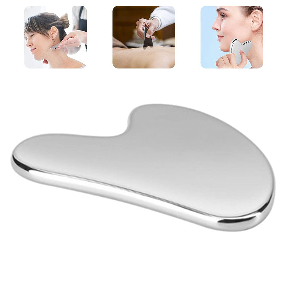 Gua Sha Board Guasha Massage for Face Stainless Steel Body Massager Facial Scraping Plate SPA  Guasha Scraper for Neck Back