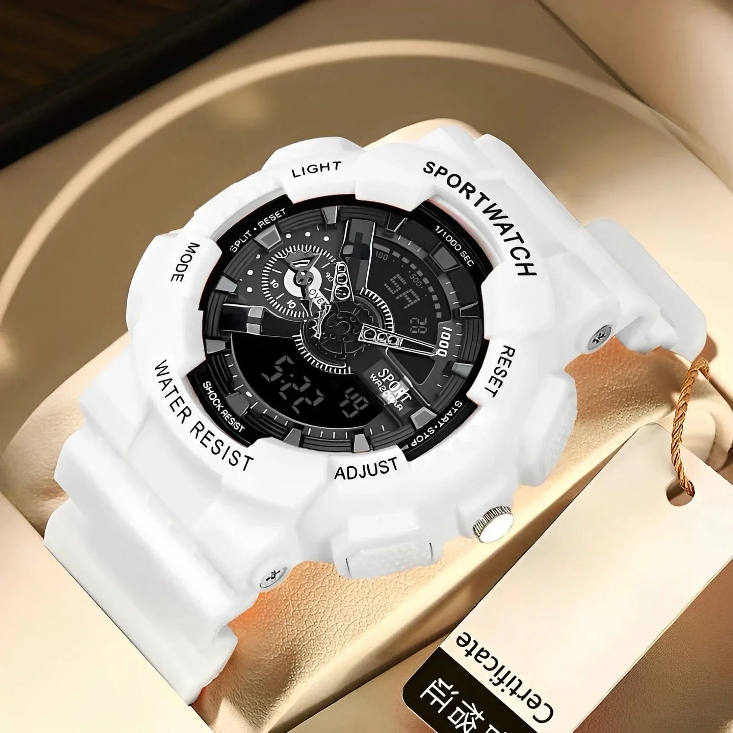 Youth Sport Digital Watch Men Shockproof Waterproof Dual Wristwatches LED Alarm Clock Mens Watches Cool