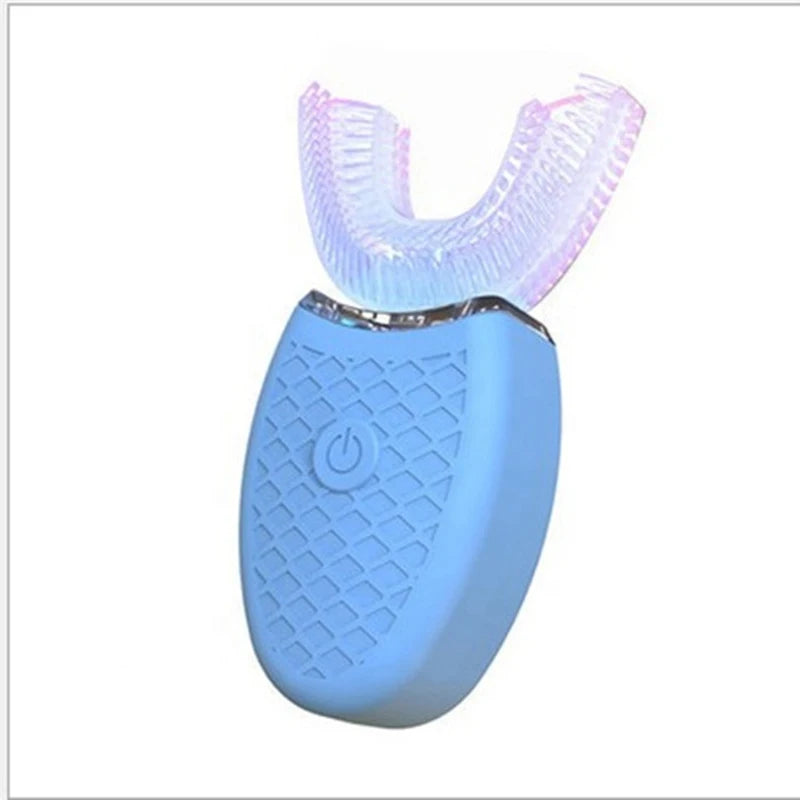 high quality travel portable Waterproof automatic u shape travel food grade silicone head adults kids electric toothbrush