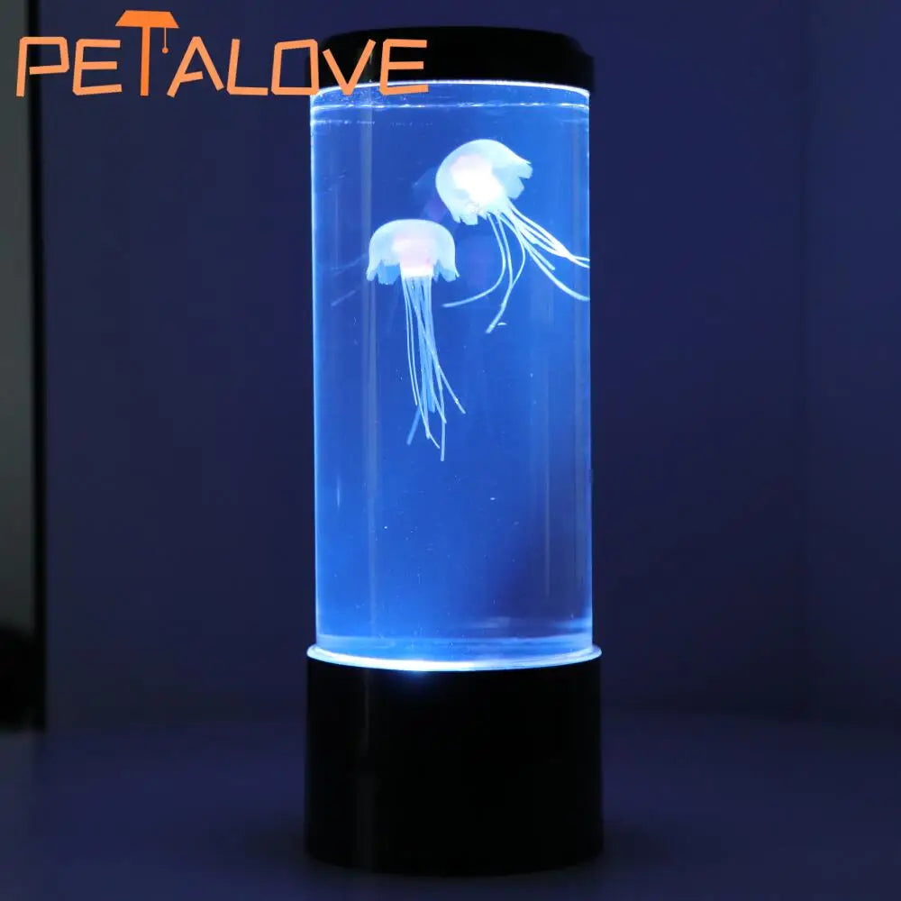 Jellyfish Lamp RGB LED Mood Aquarium Ocean Night Lights For Home Bedroom Desktop Decoration Children's Birthday Gift