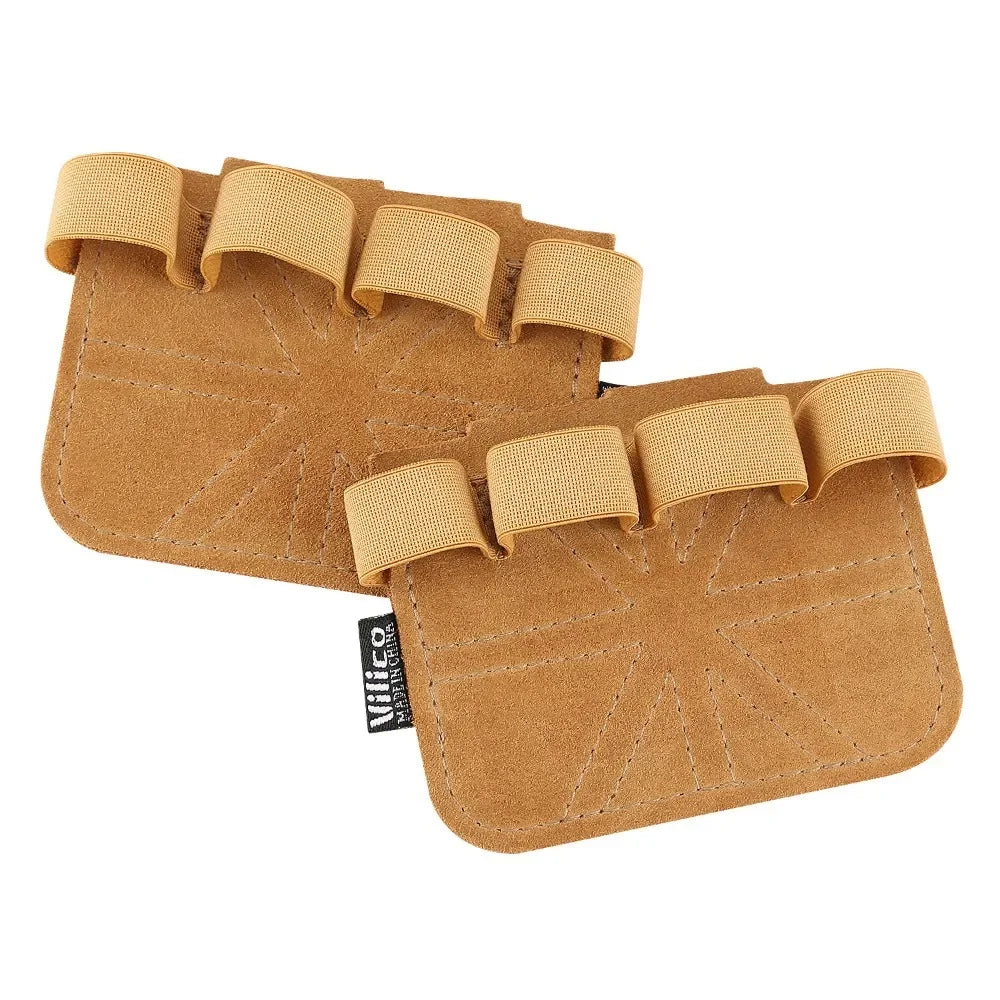 1Pair Leather Weight Lifting Training Gloves Palm Protection Breathable Gym Gloves Grips Anti-Skid Thicken
