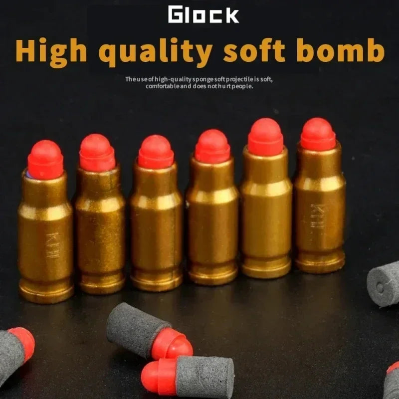 Mechanical Automatic Desert Eagle Toy Guns Shell Ejection Airsoft Pistol Continuous Firing Soft Bullet for Children Shooting