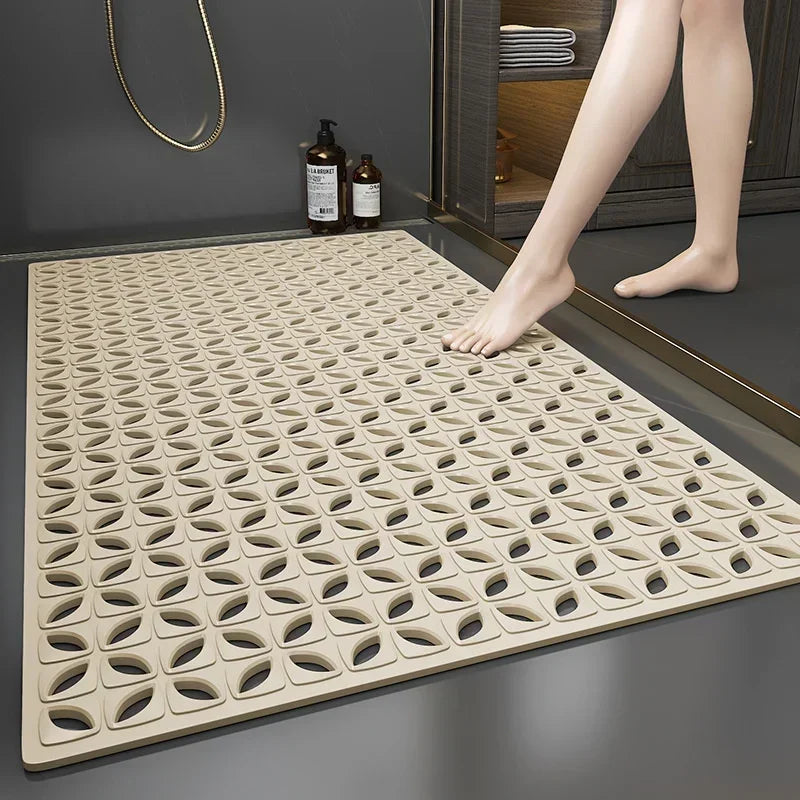 1PC Non-Slip Bath Mat Anti Fall Bathroom Floor Mat Household Bathroom Toilet Area Mat Shower Foot Mats Easy Clean Waterproof Mat