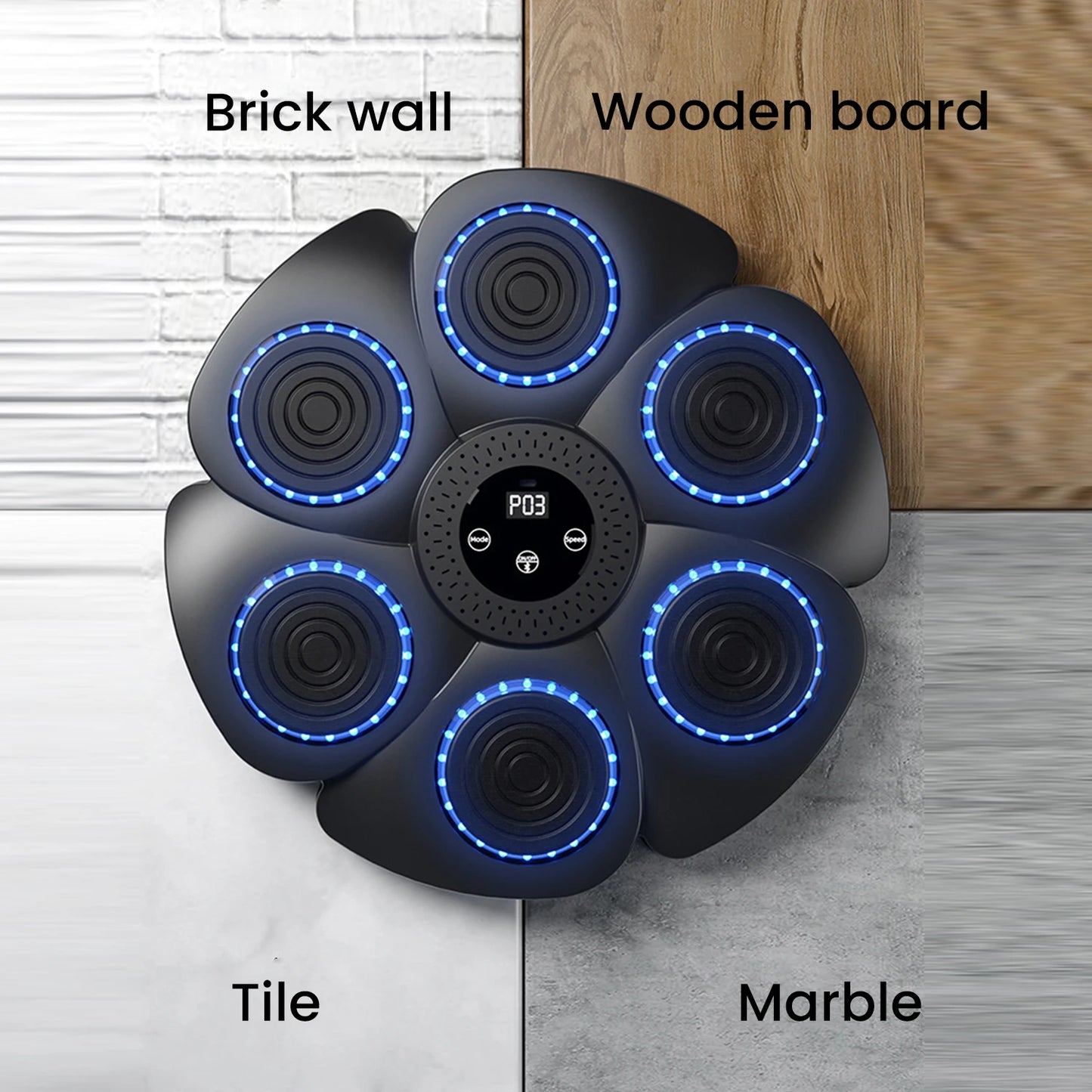 Smart Music Boxing Machine Bluetooth Wall Mounted Music Boxing Trainer Gym Home Electronic Boxing Target Punching Equipment