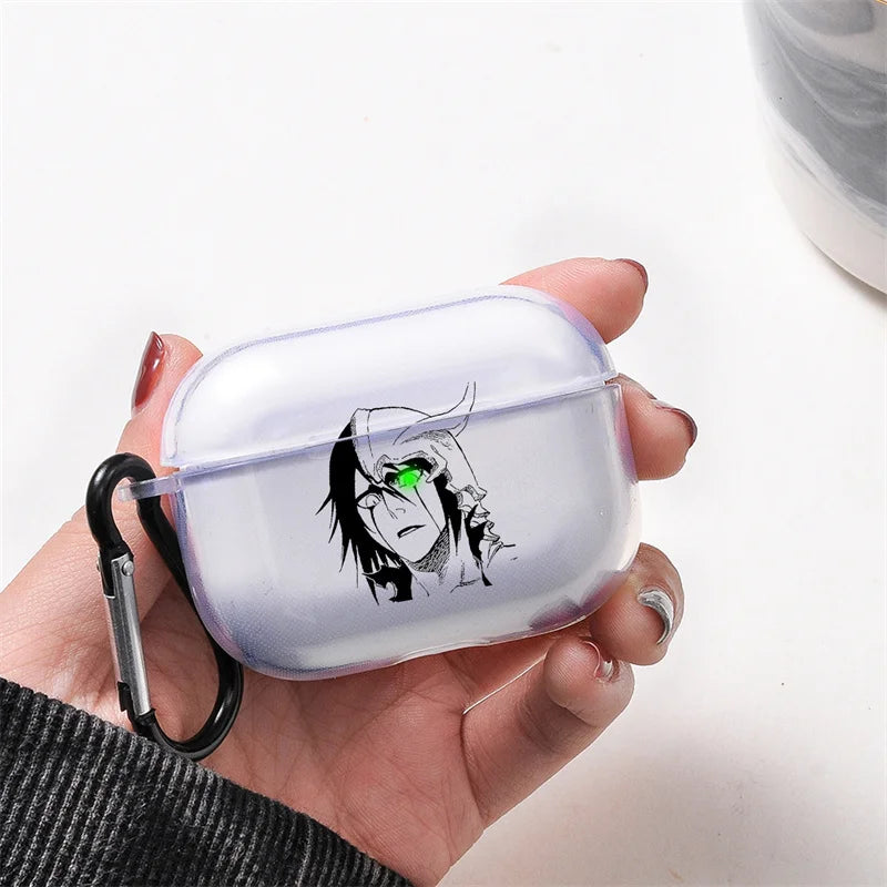 Anime Ulquiorra Cifer Transparent TPU Case for Airpods  Pro 2 1 3 Soft Silicone Cover Air Pods4 1/2/3Earphone Cover