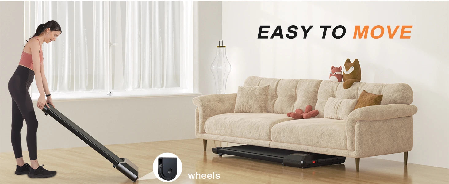 2in1 Walking Pad Mini Treadmill Portable for Home&Office Under Desk LCD Screen Max 250lbs Quiet Treadmills Exercise Machine