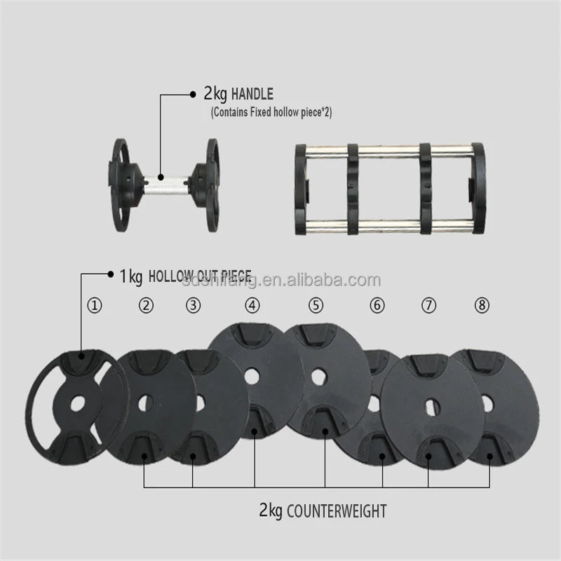 Cheap 24kg 36kg 40kg Adjustable Dumbbell Weight Lifting Dumbbells Gym Set 2kg Increments 32kg With Stand Trade  36kg 2kg 40 Lbs
