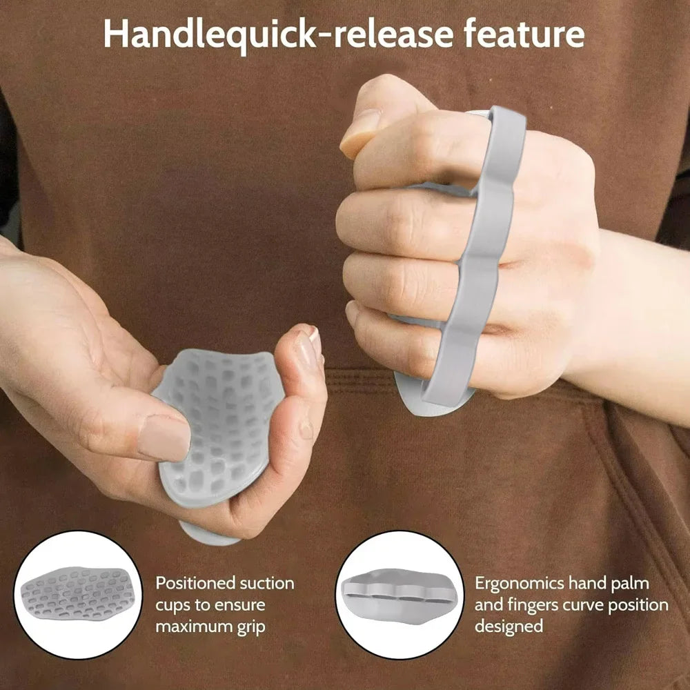 Anti-Slip Grips for Weight Lifting Pull-Ups Gym Training Unisex Ergonomic Rubber Hand Protector Strengthener Handle Gloves