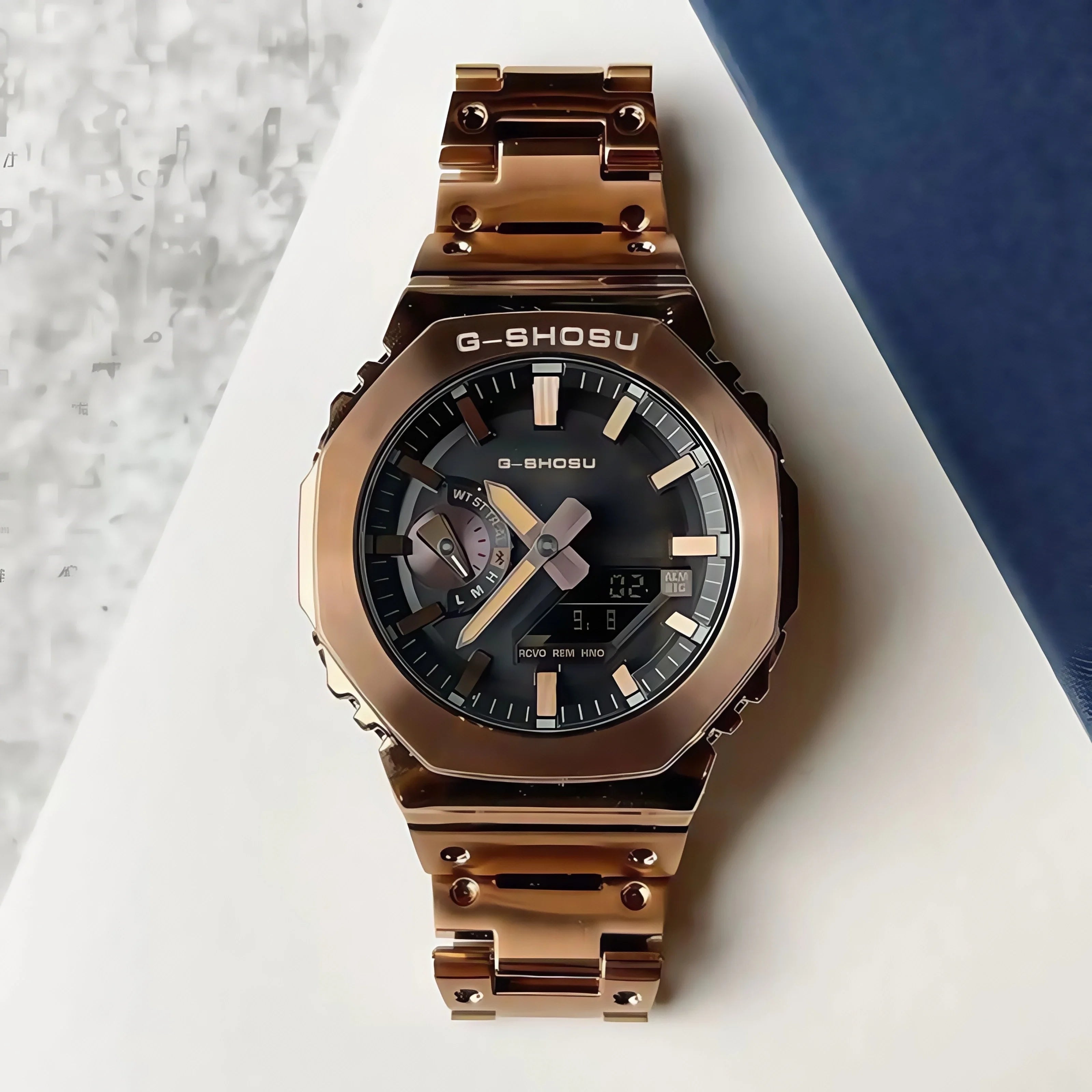 Electronic digital sports unisex watch All functions can be operated Waterproof World time LED dual display