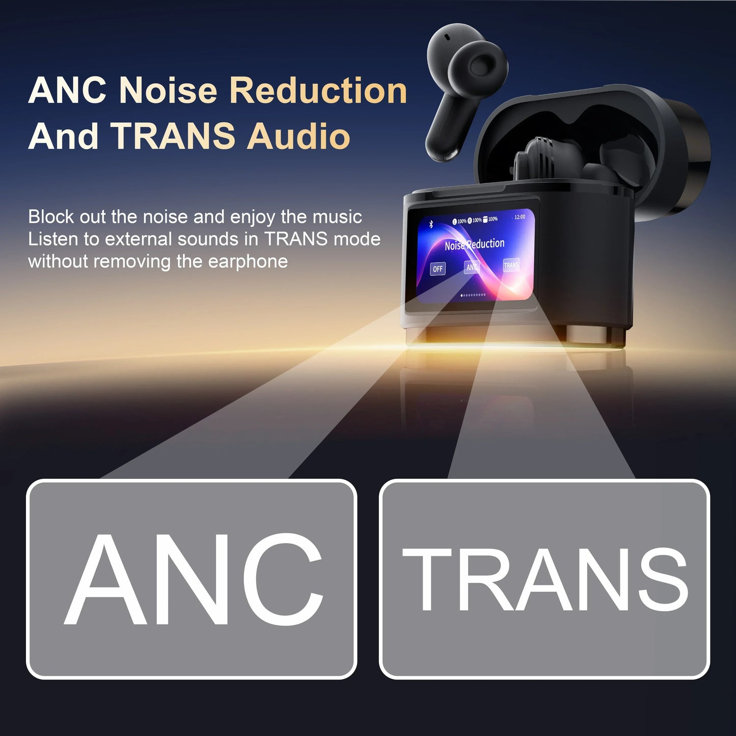 Xiaomi True Wireless Bluetooth Earphones BD2 ANC Noise Cancelling ENC Digital Display Built-in Microphone Earphones HiFi Stereo