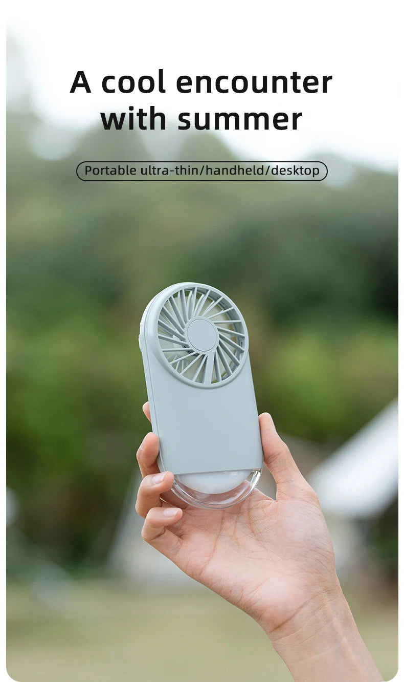 Handheld Turbo Fan Mini Portable Hand, 1200mAh USB Rechargeable Personal, Battery Operated Pocket Fan with 4 Speeds for