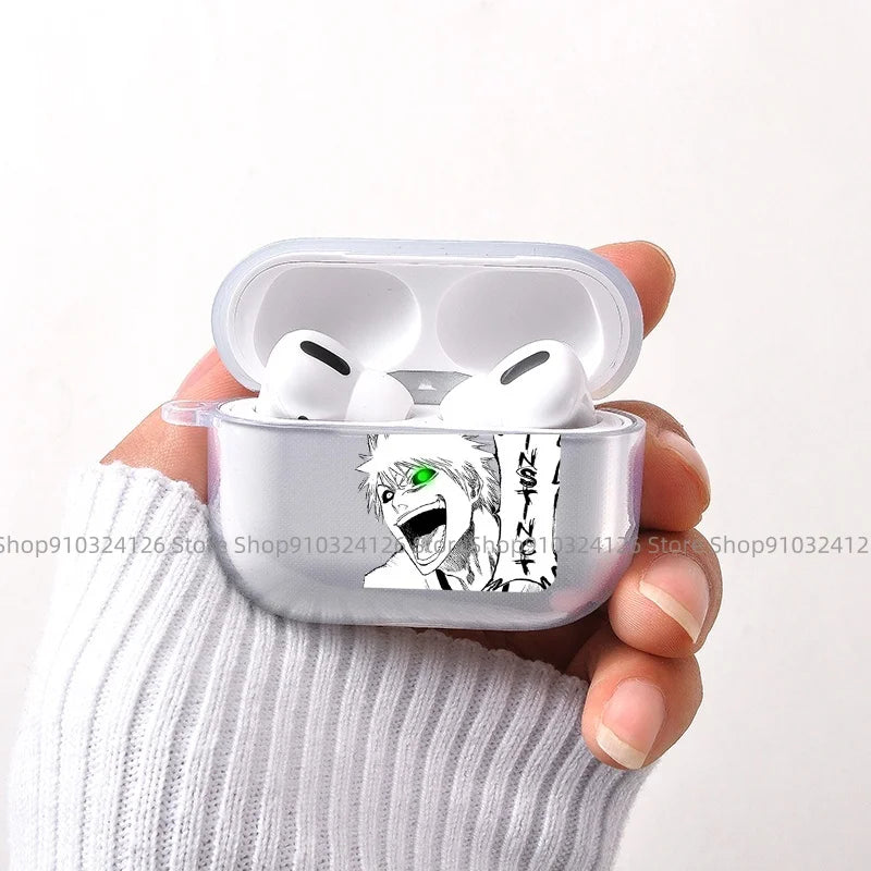 Anime Bleach Wave Kurosaki ichigo Japan Case for Airpods Pro 2 1 3 Soft Silicone Cover Air Pods4 1/2/3Earphone Cover