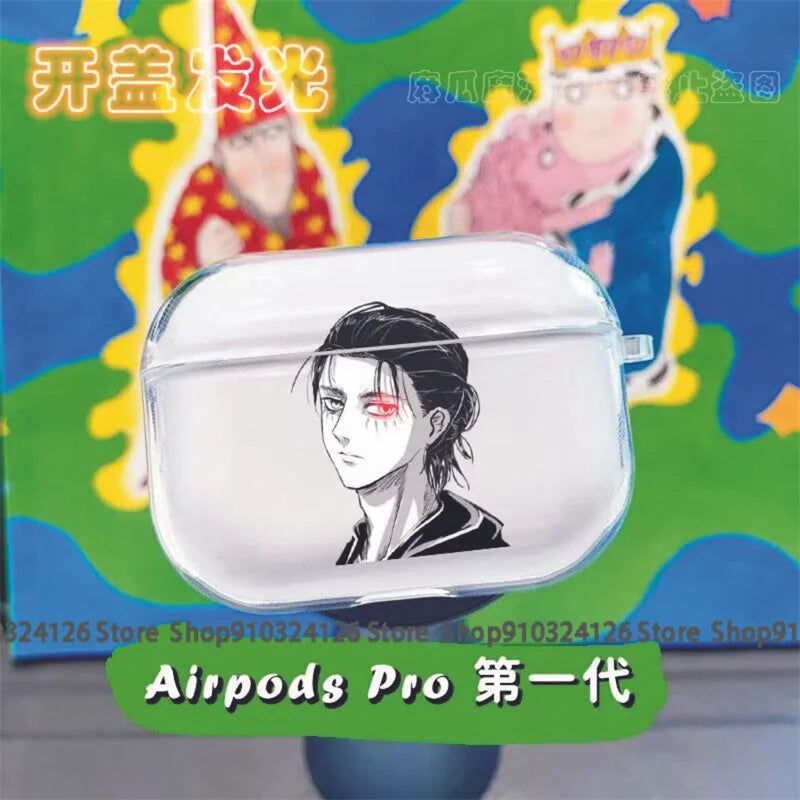 Attack On Titan Japanese Anime Clear for Airpods 4 Pro2 Cases Earphone Accessories for Airpods 1 2 3 Cover Bag