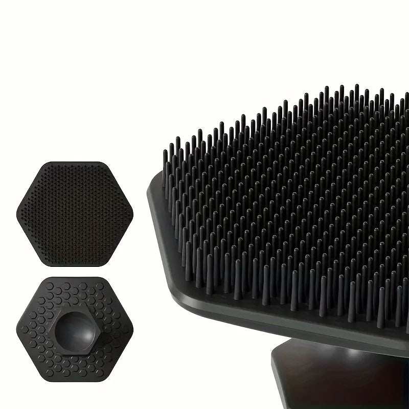 3-piece facial cleansing tool set, stainless steel heart-shaped scraping tool, ice roller, silicone facial brush
