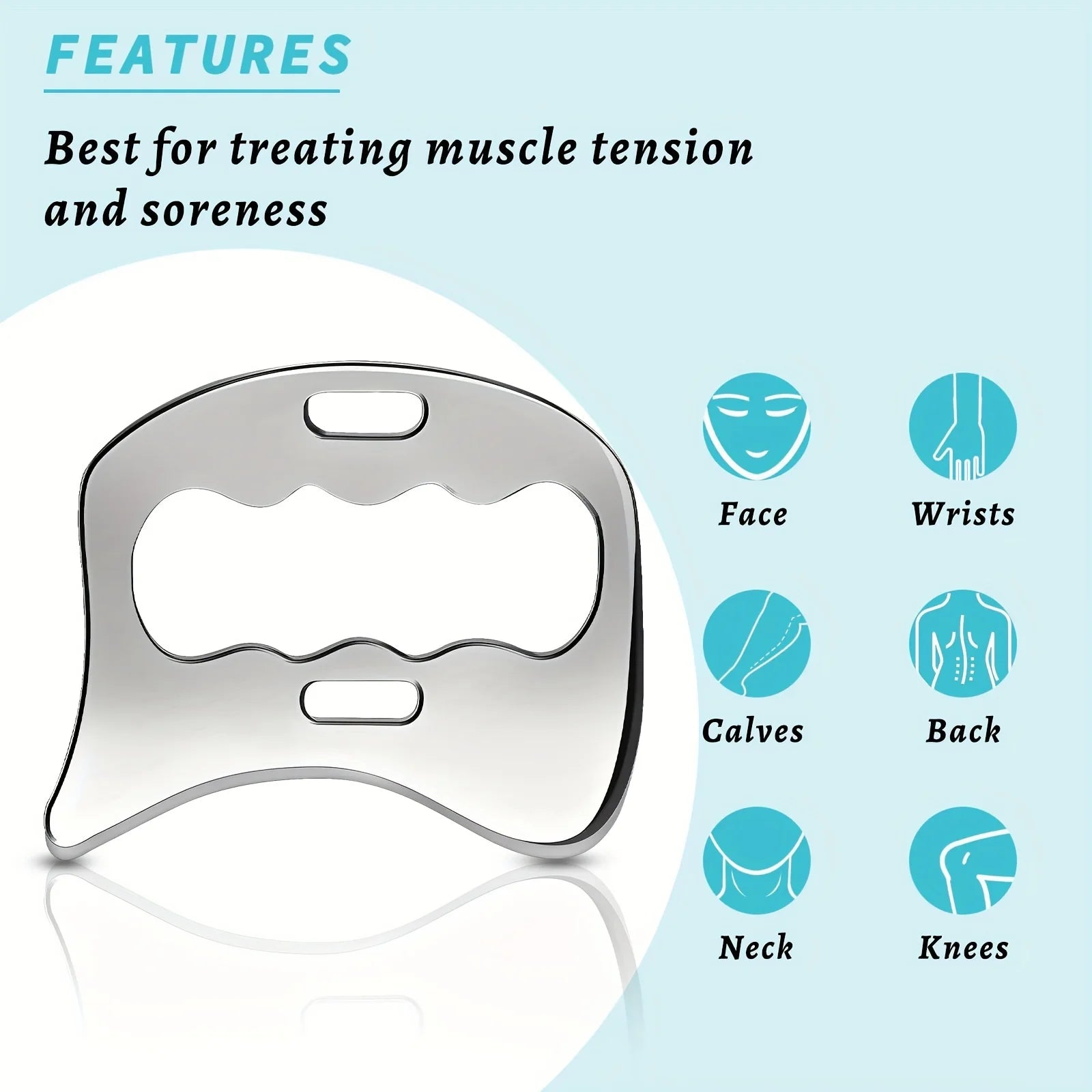 Gua Sha Stainless Steel Massage Tools Muscle Scraper Tool, Physiotherapy Tools, Muscle Gua Sha Tools