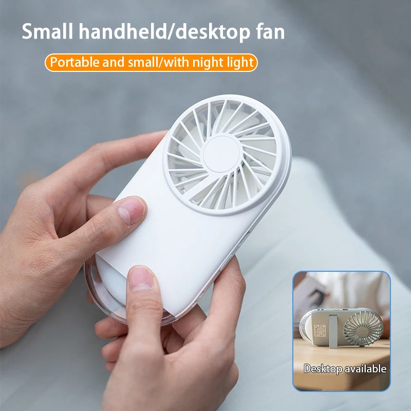 Handheld Turbo Fan Mini Portable Hand, 1200mAh USB Rechargeable Personal, Battery Operated Pocket Fan with 4 Speeds for