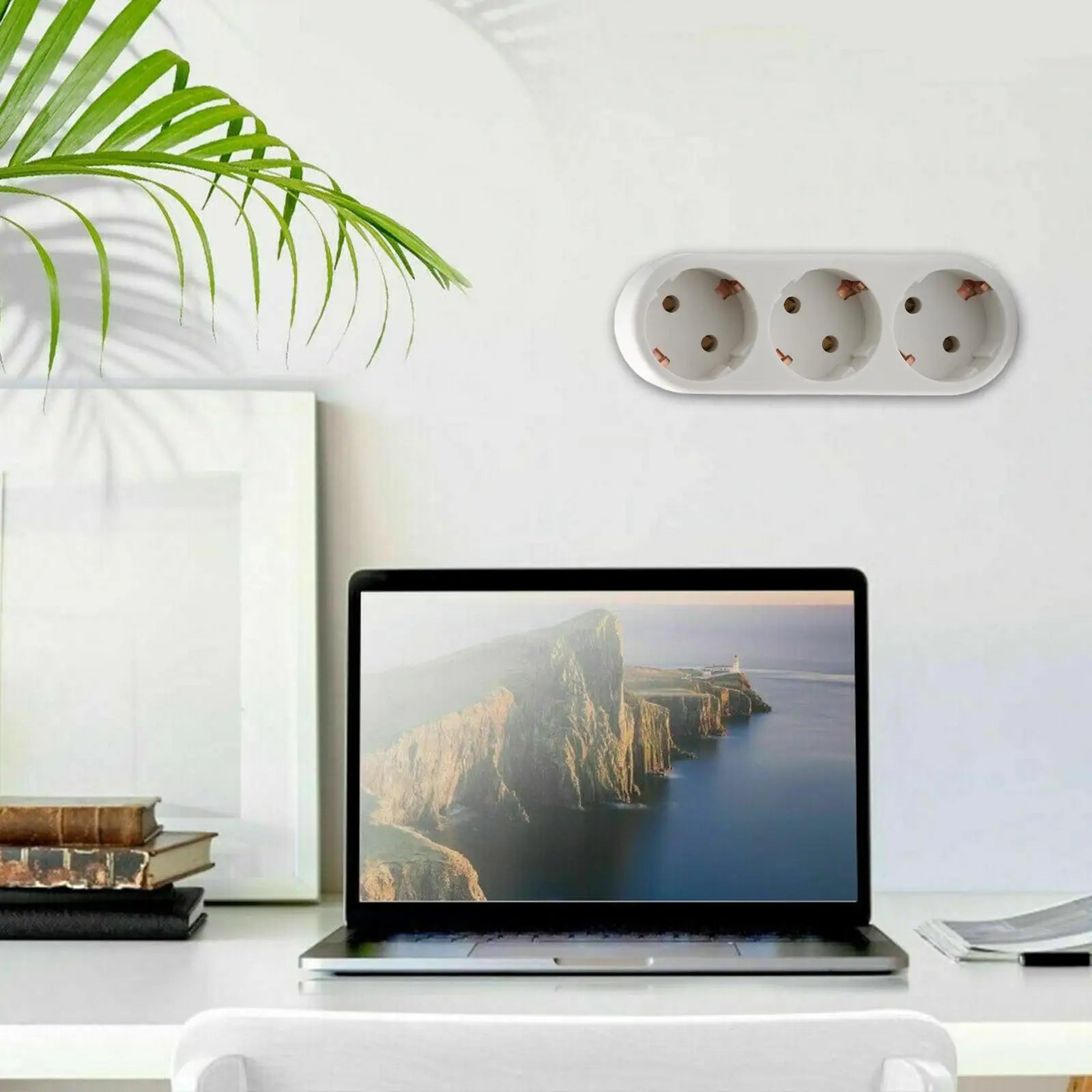 EU Electrical Socket 3 Outlets European Standard Adapter Expansion Socket Power Extension Plug Converter EU Conversion Plug