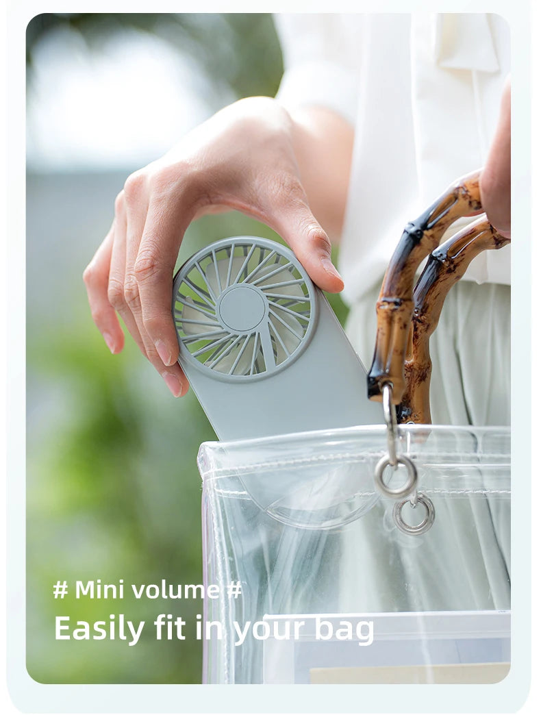 Handheld Turbo Fan Mini Portable Hand, 1200mAh USB Rechargeable Personal, Battery Operated Pocket Fan with 4 Speeds for