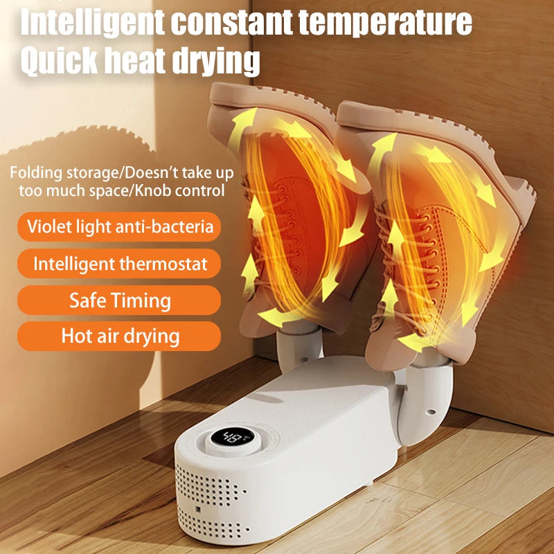 Foldable Shoe Dryer Household Constant Temperature Boot Dryer Fast Drying Shoe Heater Sterilization Deodorization Footwear Dryer