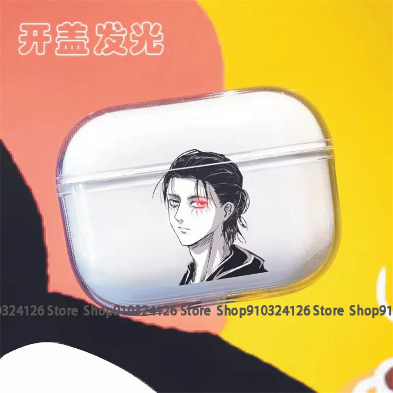 Attack On Titan Japanese Anime Clear for Airpods 4 Pro2 Cases Earphone Accessories for Airpods 1 2 3 Cover Bag