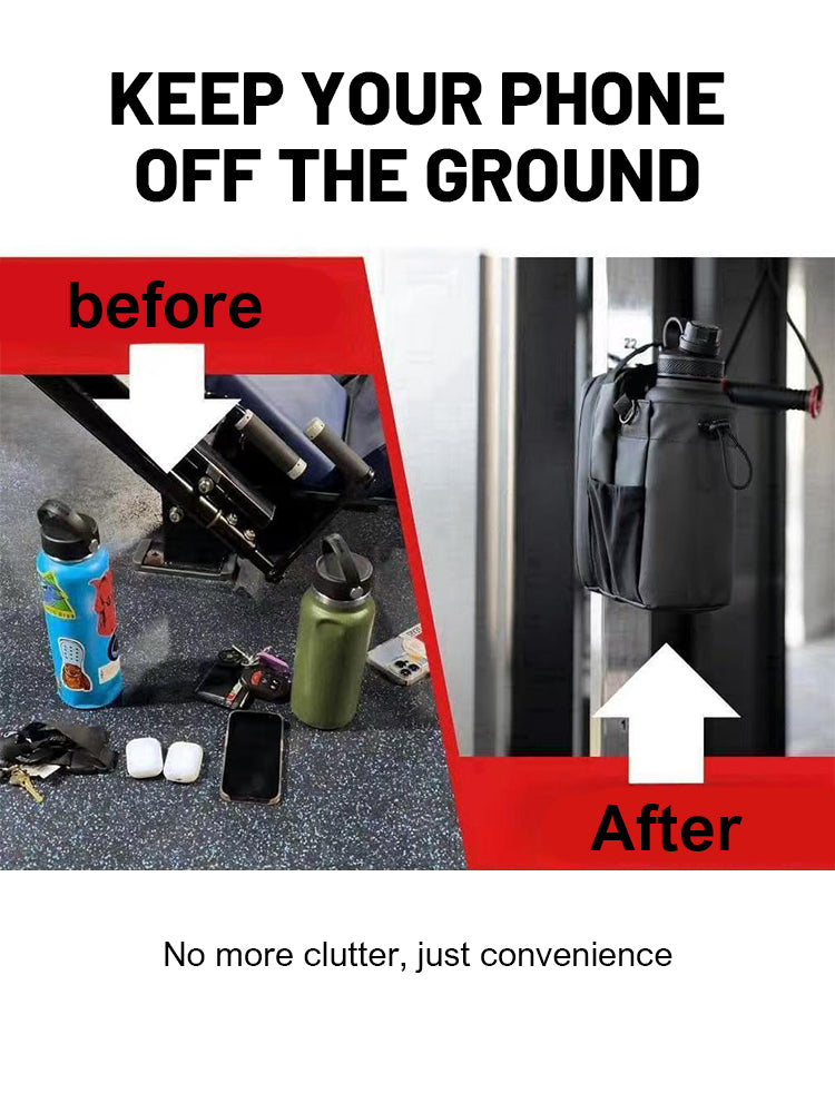 Magnetic Water Bottle Bag Large Capacity Specific Water Cup Holder with Strong Magnet Portable Bag for Outdoor Sports Gym Camp