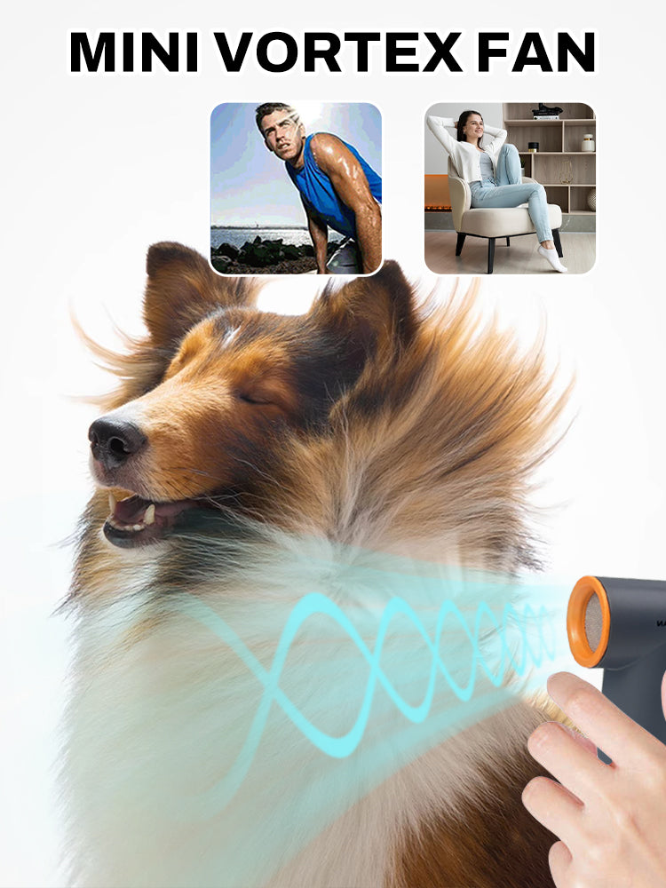 90000RPM Handheld Portable Turbo Fan, Super High-speed Fan with 4-speed, 4000mAh, USB-C Rechargeable Personal Battery Operated