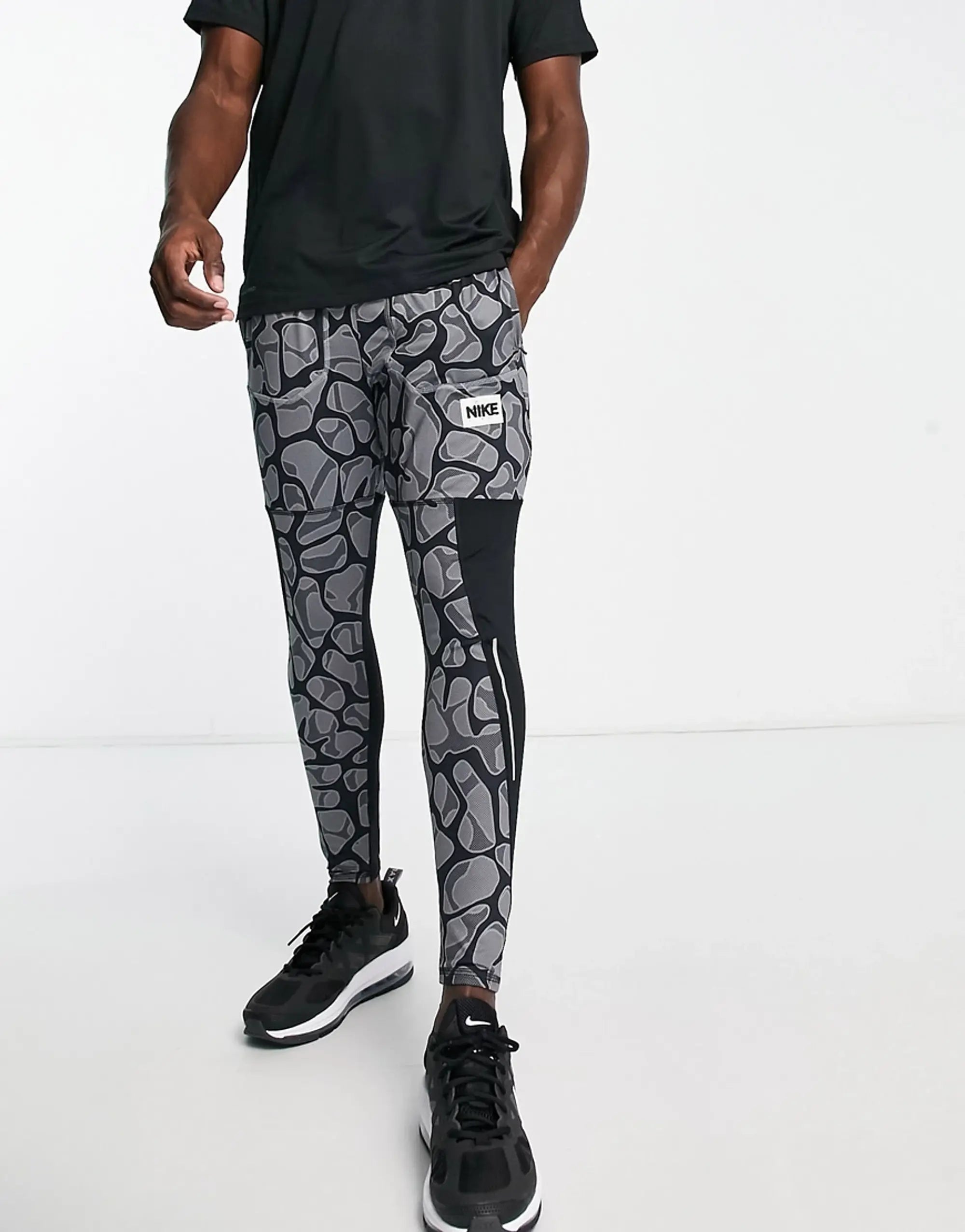 Nike Running Utility Pants / Wild Run  shipping in 48 hours black High quality men's sleeveless windproof vest lightweight breathable quick-drying