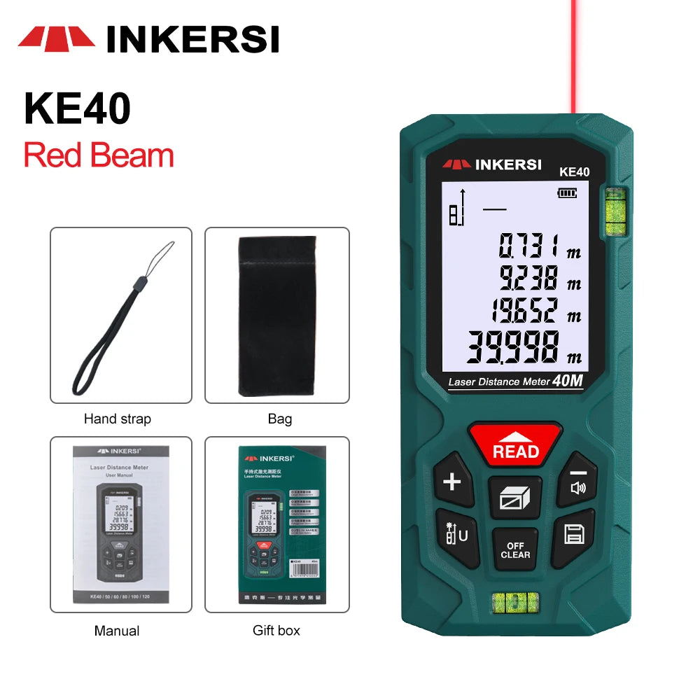 INKERSI Laser Rangefinder 120m 100m 70m 50m 40m Digital Laser Distance Meter laser Range Finder Tape Distance Measurer Tools