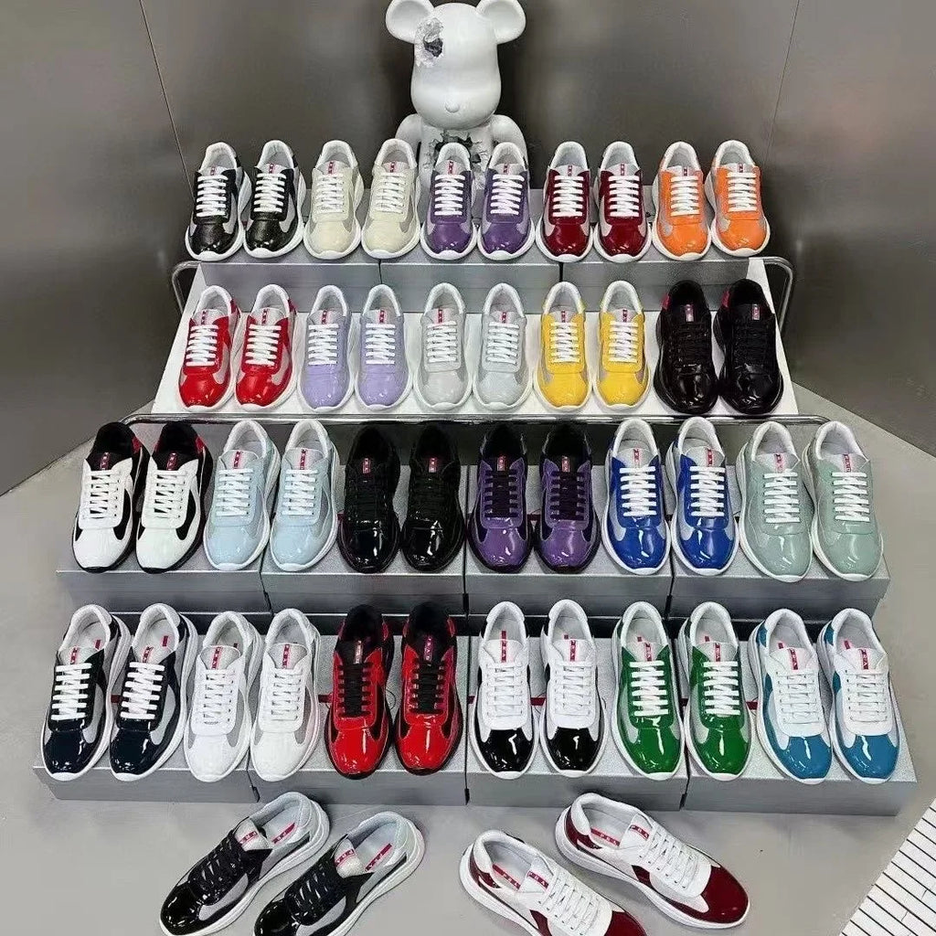 2025 Summer New High-Quality Luxury Classic style Suitable for both men and women Polished finish synthetic leather sports shoes