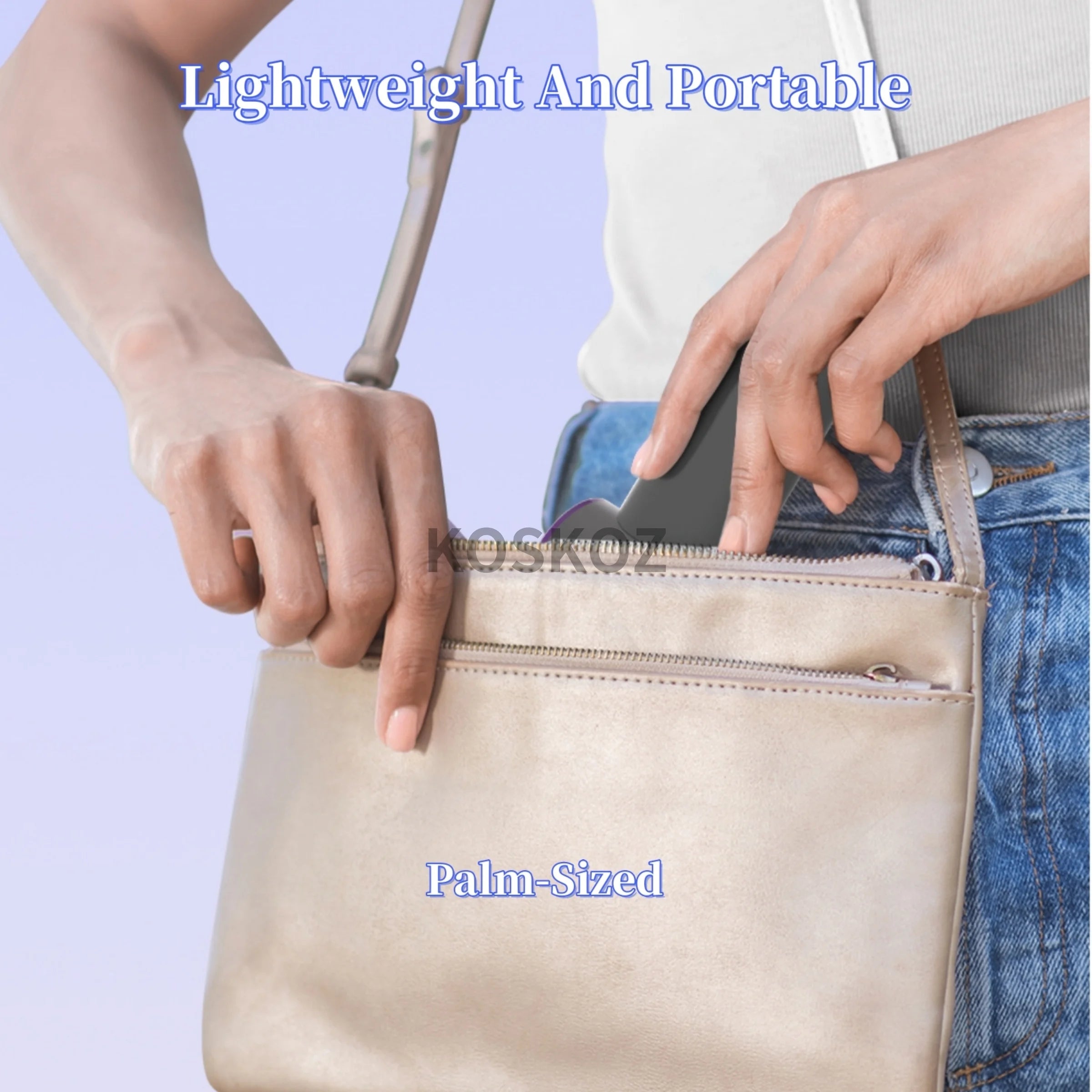 Handheld Portable Turbo Fan, 3600mAh USB Rechargeable Mini Small Pocket Fan with 5 Speeds for Travel/Outdoor/Vacation/Concerts