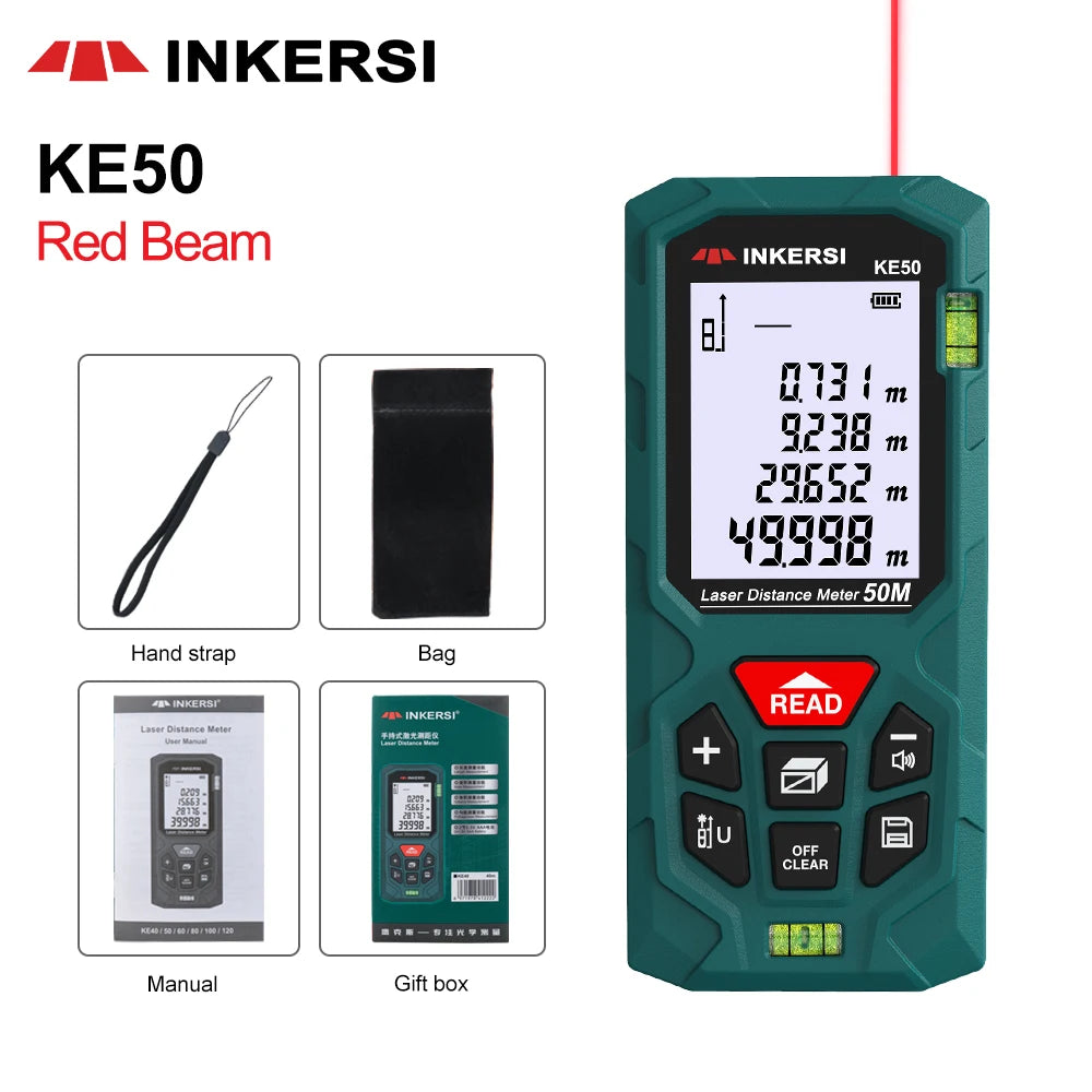 INKERSI Laser Rangefinder 120m 100m 70m 50m 40m Digital Laser Distance Meter laser Range Finder Tape Distance Measurer Tools