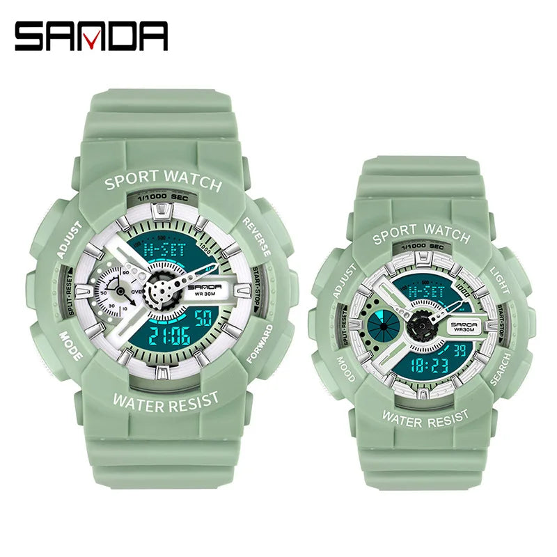 Three up to watch fashion waterproof outdoor recreational multi-functional electronic university in male ladies watch