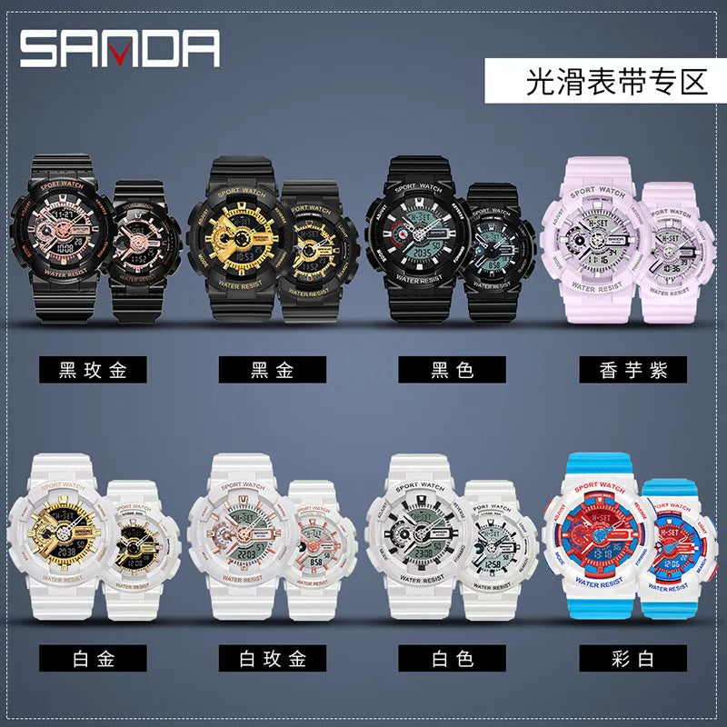 Three up to watch fashion waterproof outdoor recreational multi-functional electronic university in male ladies watch