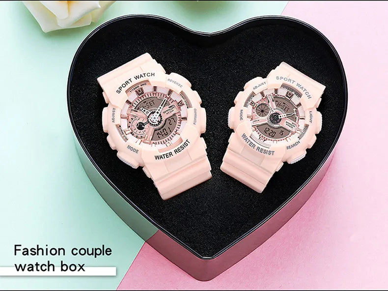 Three up to watch fashion waterproof outdoor recreational multi-functional electronic university in male ladies watch