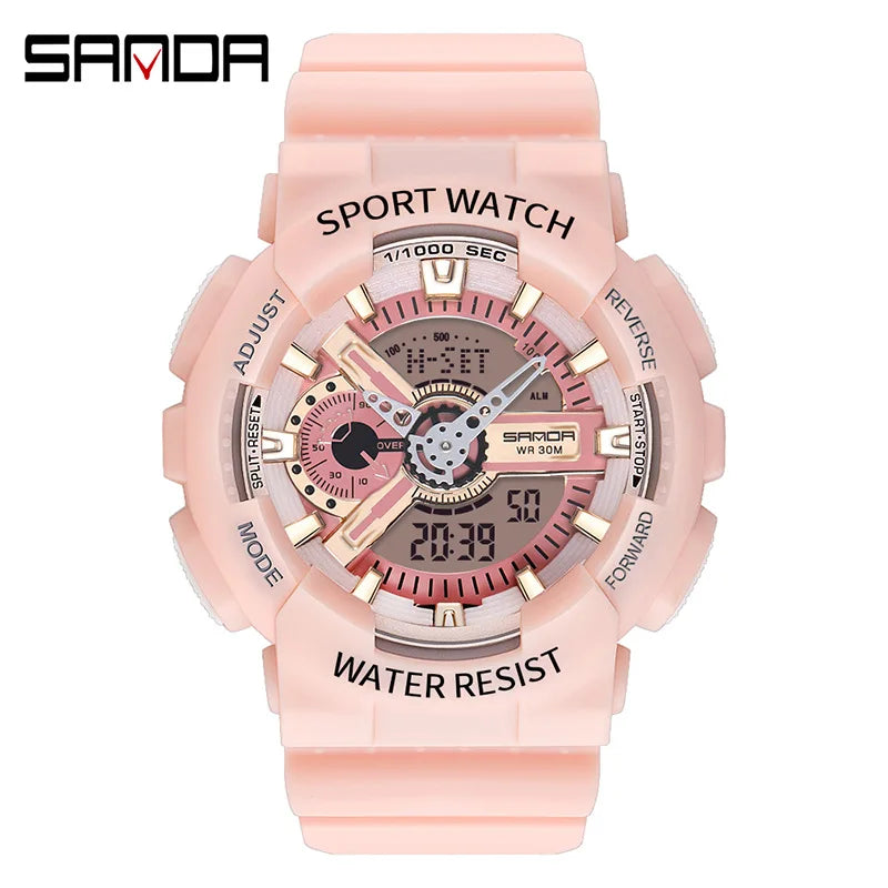 Three up to watch fashion waterproof outdoor recreational multi-functional electronic university in male ladies watch