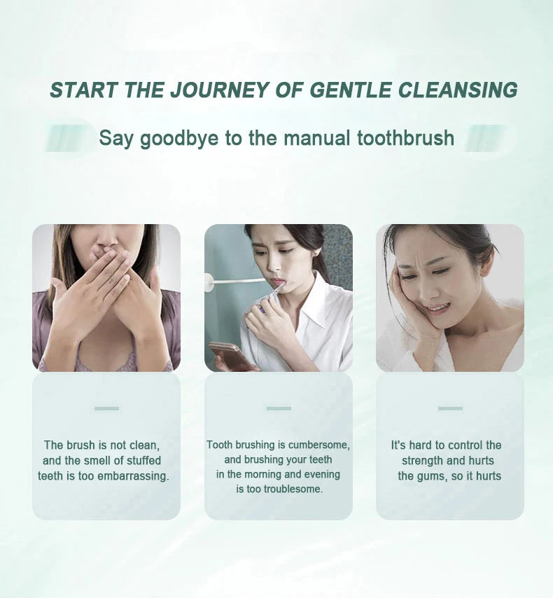 New N100 Sonic Electric Toothbrush Adult Timer Brush 6 Mode USB Charger Rechargeable Tooth Brushes Replacement Heads Set