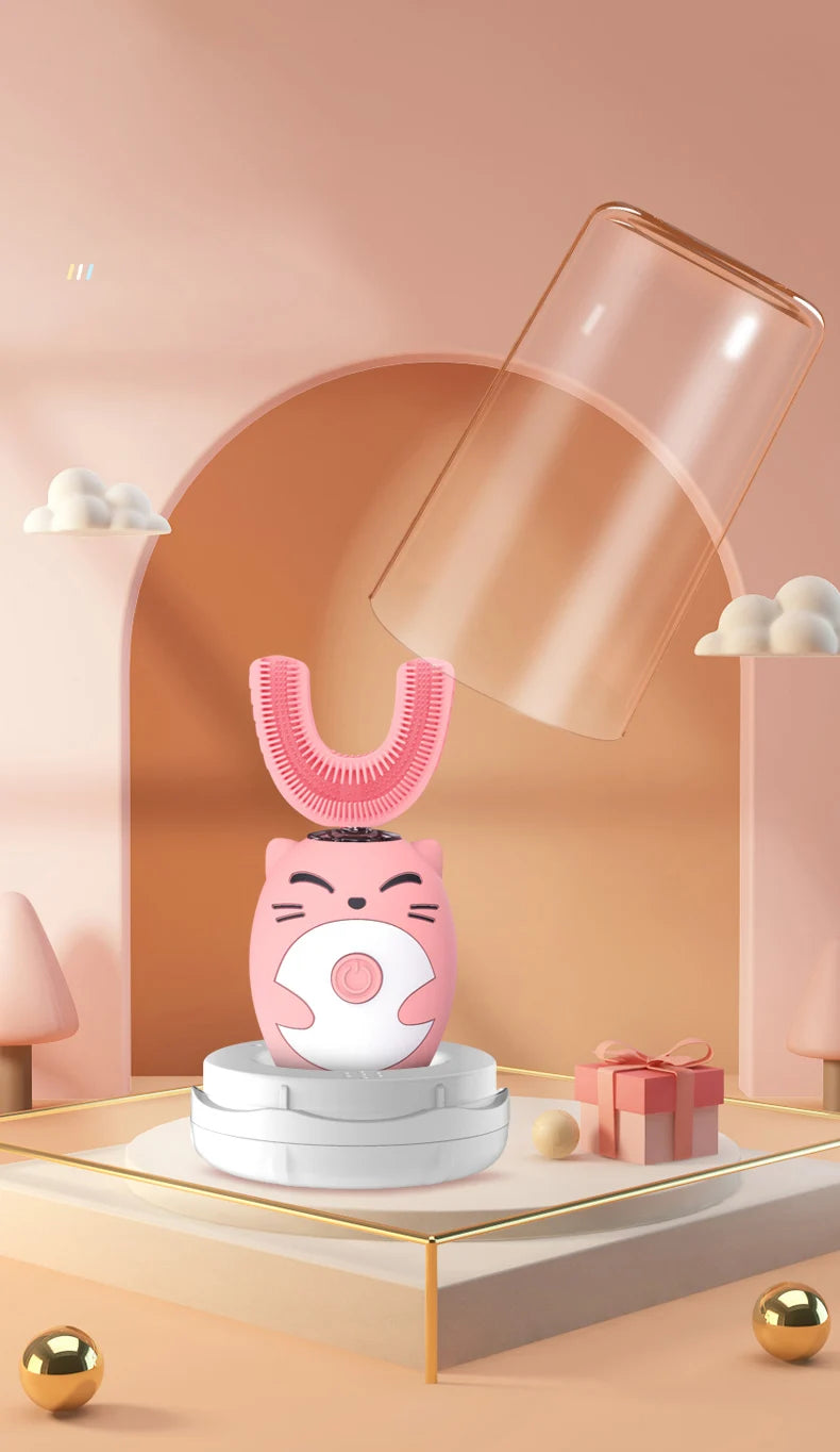 Sonic Electric Toothbrush Kids U-shaped Smart 360 Degrees Ultrasonic Tooth Brush Teeth Whitening For Children IPX7 Waterproof