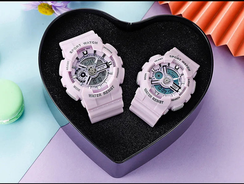 Three up to watch fashion waterproof outdoor recreational multi-functional electronic university in male ladies watch