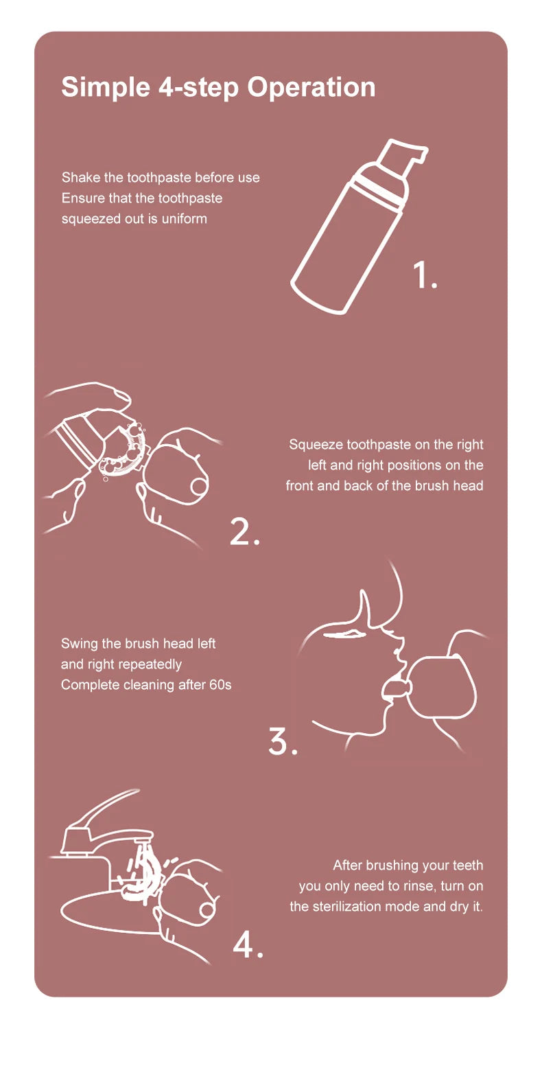 Sonic Electric Toothbrush Kids U-shaped Smart 360 Degrees Ultrasonic Tooth Brush Teeth Whitening For Children IPX7 Waterproof