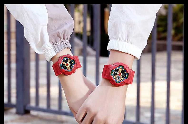 Three up to watch fashion waterproof outdoor recreational multi-functional electronic university in male ladies watch