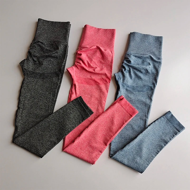 Women's High Waist Seamless Leggings Quick Dry Elastic Yoga Fitness Gym Jogging Pants Push up Leggings  Sportswear